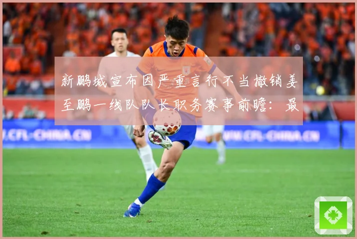 新鹏城宣布因严重言行不当撤销姜至鹏一线队队长职务赛事前瞻：最新赛事动态与深度分析